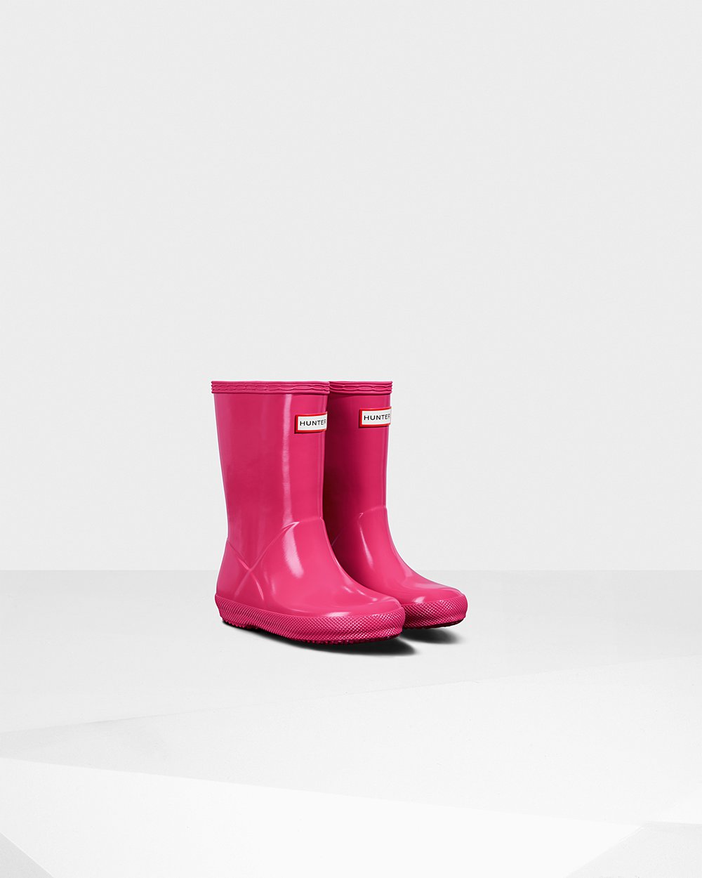 Galochas Hunter Criança Luz Rosa - Original First Classic Gloss - 41KARVNOB